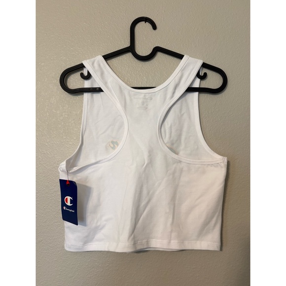 Champion | Baylor University Cropped V-Notch Racerback Tank Top (White) - Picture 8 of 8